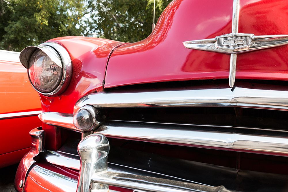 Cuba, Havana. Vintage 1950 Chevrolet grille